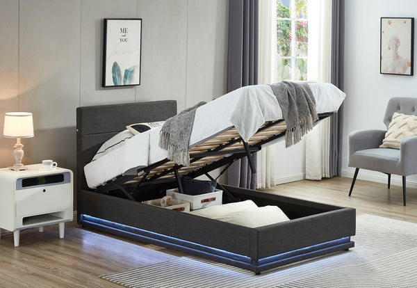 Victoria Gas Lift Storage Bed with LED