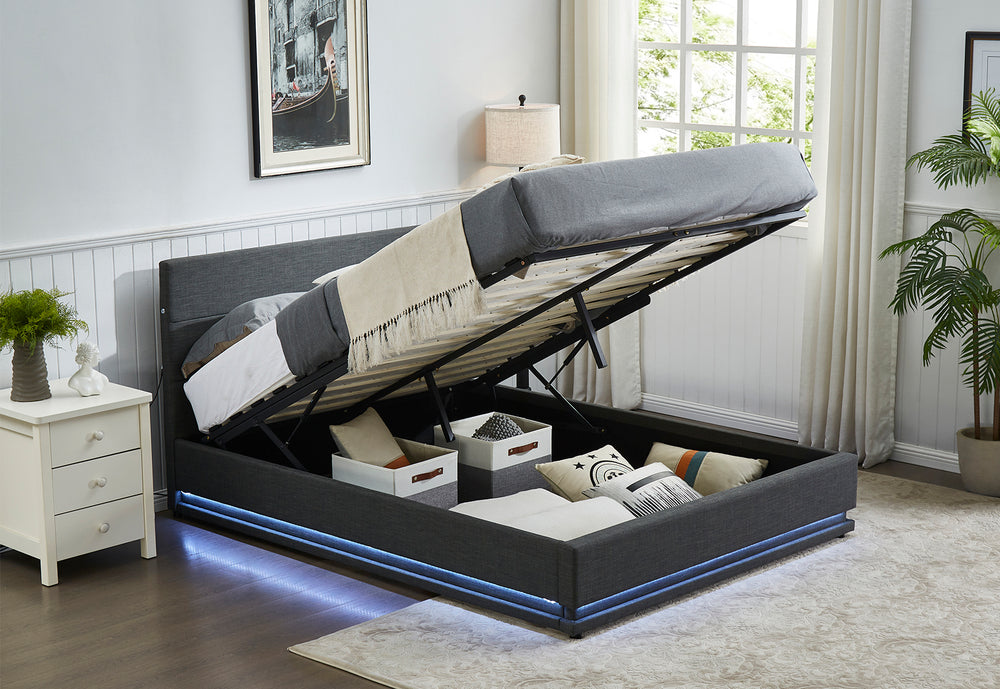 Victoria Gas Lift Storage Bed with LED