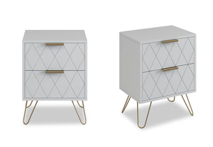 Ally 2 Drawer Bedside (Set of 2)
