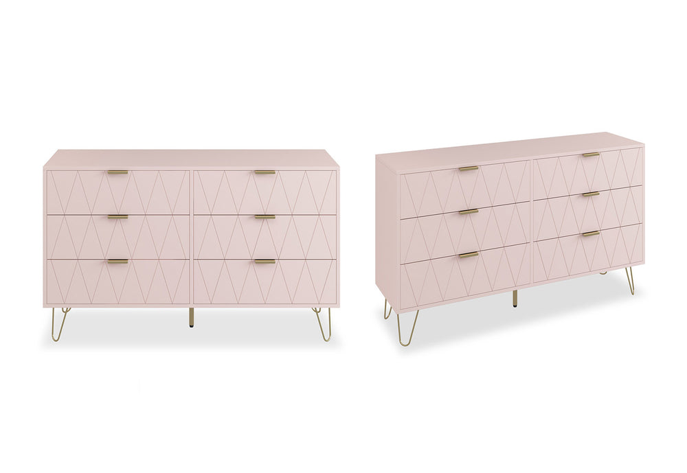 Ally 6 Drawer Dresser- 2 Piece Bundle