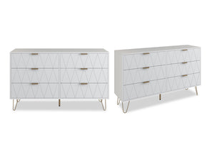 Ally 6 Drawer Dresser- 2 Piece Bundle