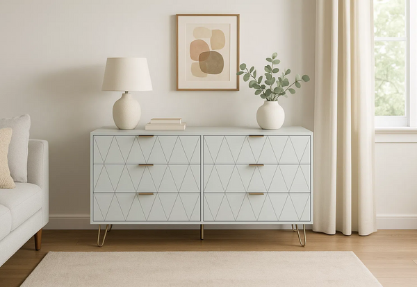 Ally 6 Drawer Dresser- 2 Piece Bundle