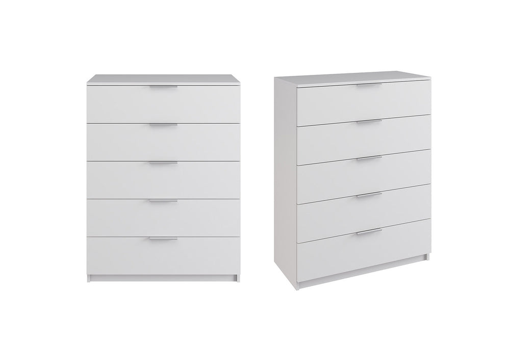 Andrea 5 Drawer Tall Chest - 2 Piece Bundle