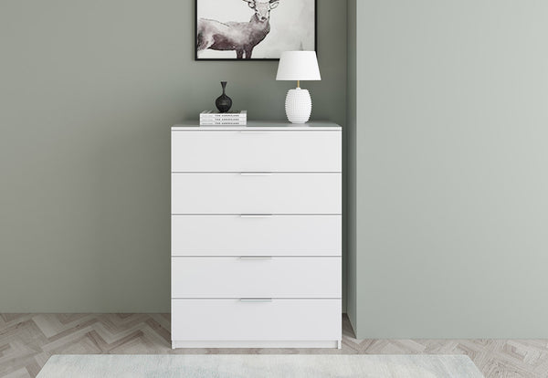 Andrea 5 Drawer Tall Chest - 2 Piece Bundle