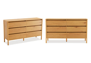 Dakota 6 Drawer Dresser - 2 Piece Bundle
