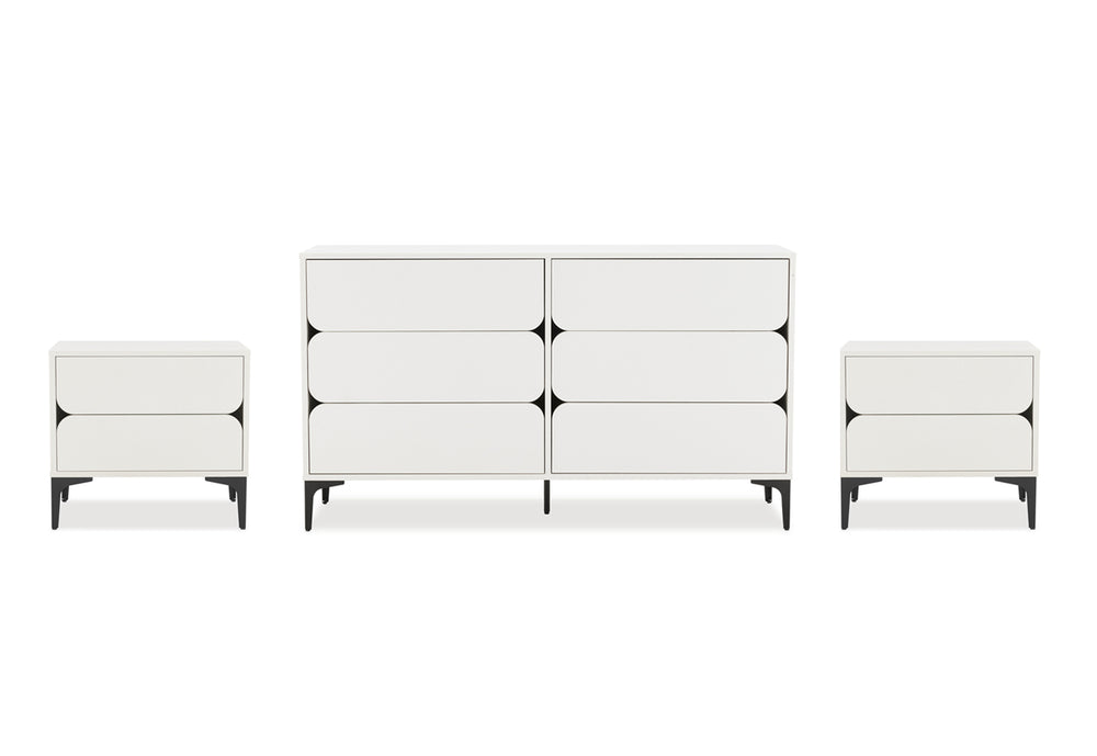 Elaine 6 Drawer Dresser & 2 Drawer Bedside - 3 Piece Bundle