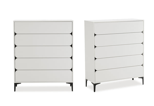 Elaine 5 Drawer Tall Chest - 2 Piece Bundle