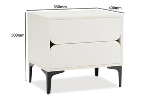 Elaine 2 Drawer Bedside