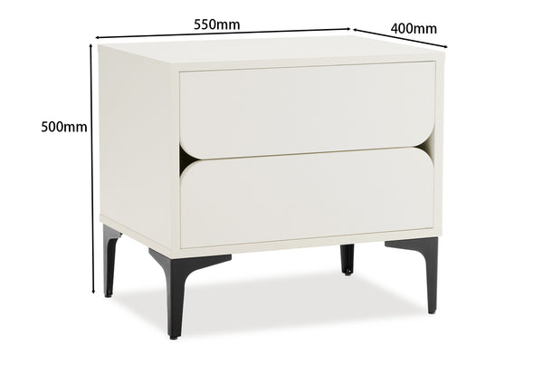 Elaine 2 Drawer Bedside