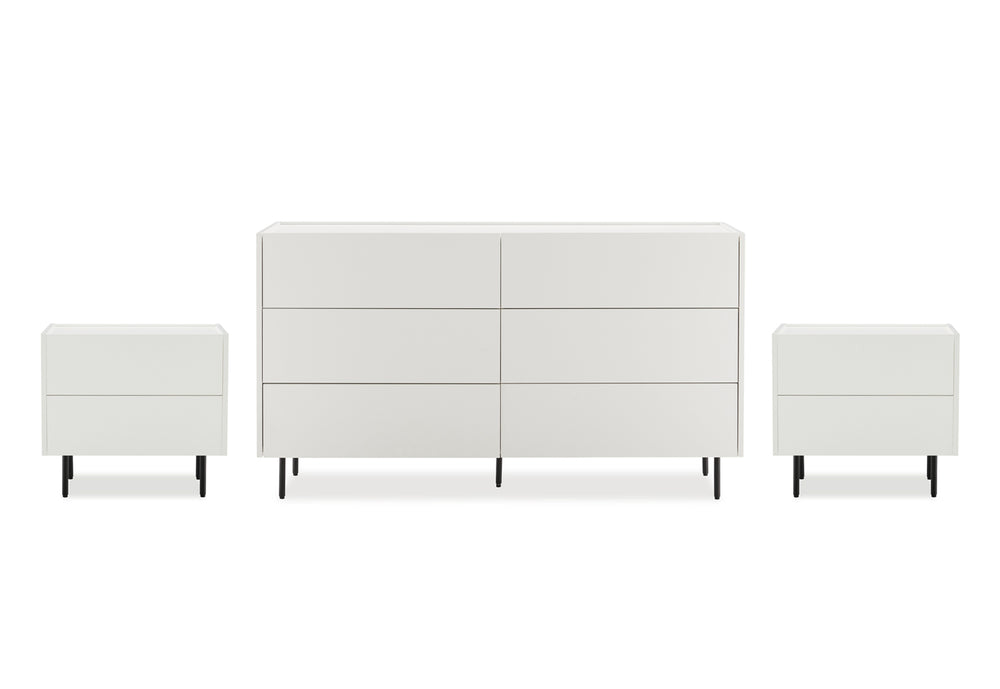 Emerson 6 Drawer Dresser & 2 Drawer Bedside - 3 Piece Bundle