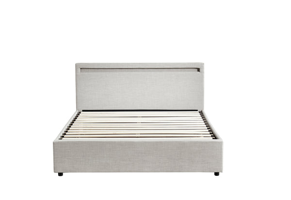 Evelyn Gas Lift Storage Bed with LED