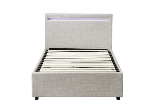 Evelyn Gas Lift Storage Bed with LED