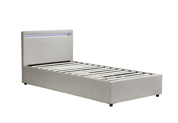 Evelyn Gas Lift Storage Bed with LED