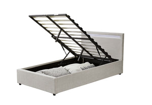 Evelyn Gas Lift Storage Bed with LED