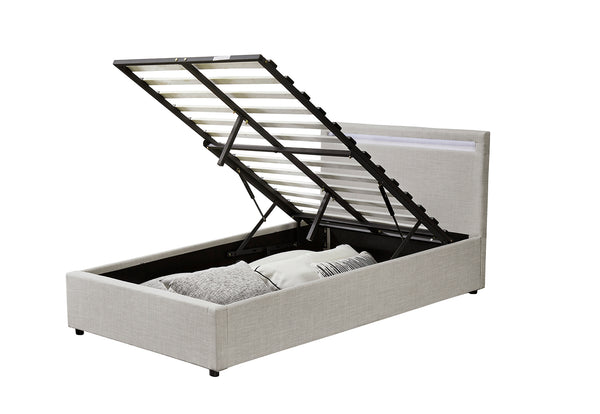Evelyn Gas Lift Storage Bed with LED
