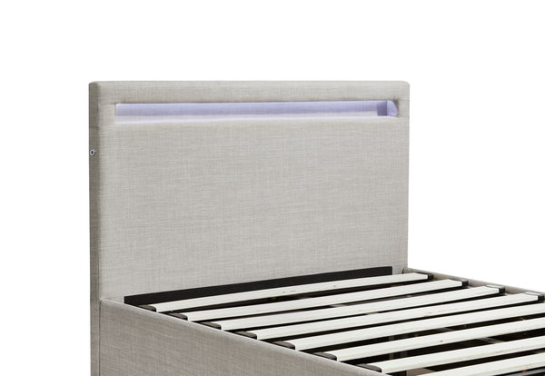 Evelyn Gas Lift Storage Bed with LED