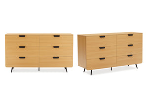 Finley 6 Drawer Dresser - 2 Piece Bundle