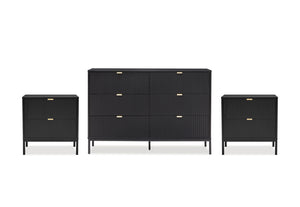 Imani 6 Drawer Dresser & 2 Drawer Bedside - 3 Piece Bundle