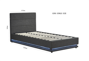 Victoria Gas Lift Storage Bed with LED