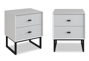 Luna 2 Drawer Bedside (Set of 2)