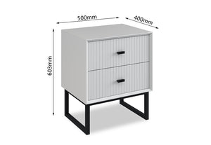 Luna 2 Drawer Bedside (Set of 2)