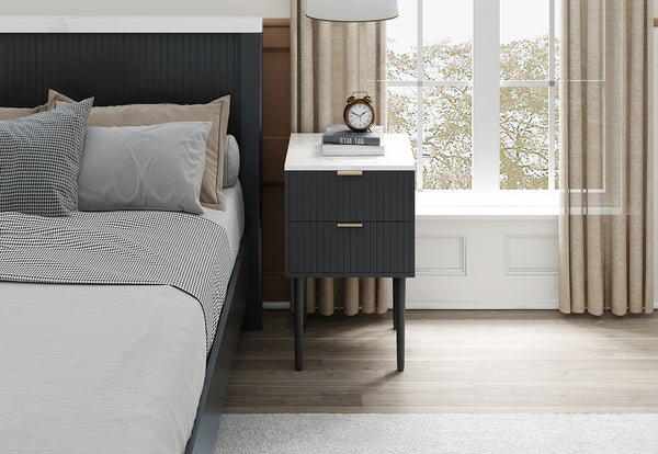 Mila 2 Drawer Bedside (Set of 2)