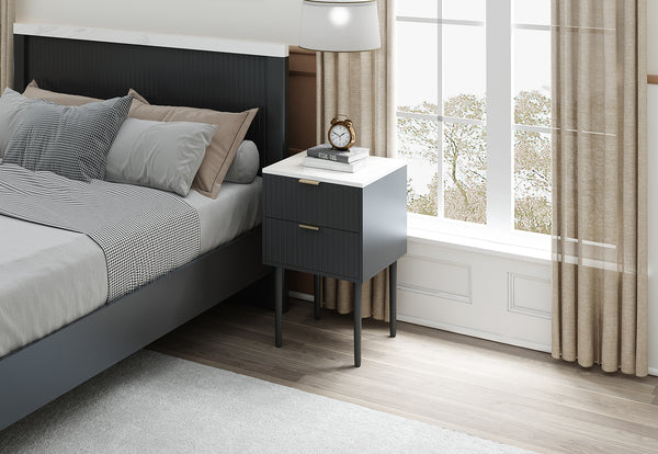 Mila 2 Drawer Bedside (Set of 2)