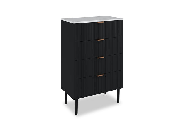 Mila 4 Drawer Tall Chest - 2 Piece Bundle