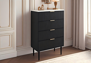 Mila 4 Drawer Tall Chest - 2 Piece Bundle