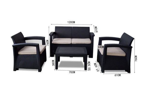 Moreton 4 Piece Outdoor Lounge Setting