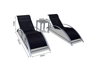 Noosa 3pce Sunlounge Setting