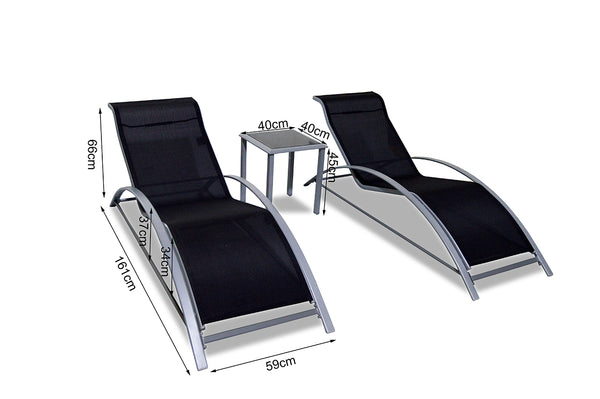 Noosa 3pce Sunlounge Setting