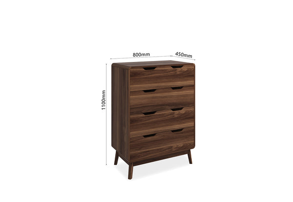 Olive 4 Drawer Tall Chest - 2 Piece Bundle