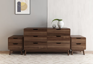 Olive 6 Drawer Dresser & 2 Drawer Bedside - 3 Piece Bundle