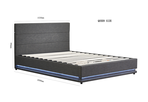 Victoria Gas Lift Storage Bed with LED