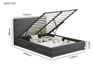 Victoria Gas Lift Storage Bed with LED
