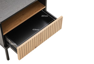 Brooklyn Bedside Table with LED - 2 Piece Bundle