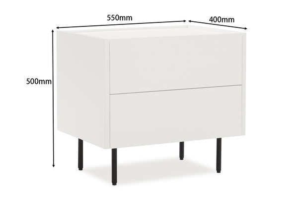 Emerson 2 Drawer Bedside
