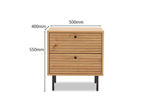 Anya 2 Drawer Bedside