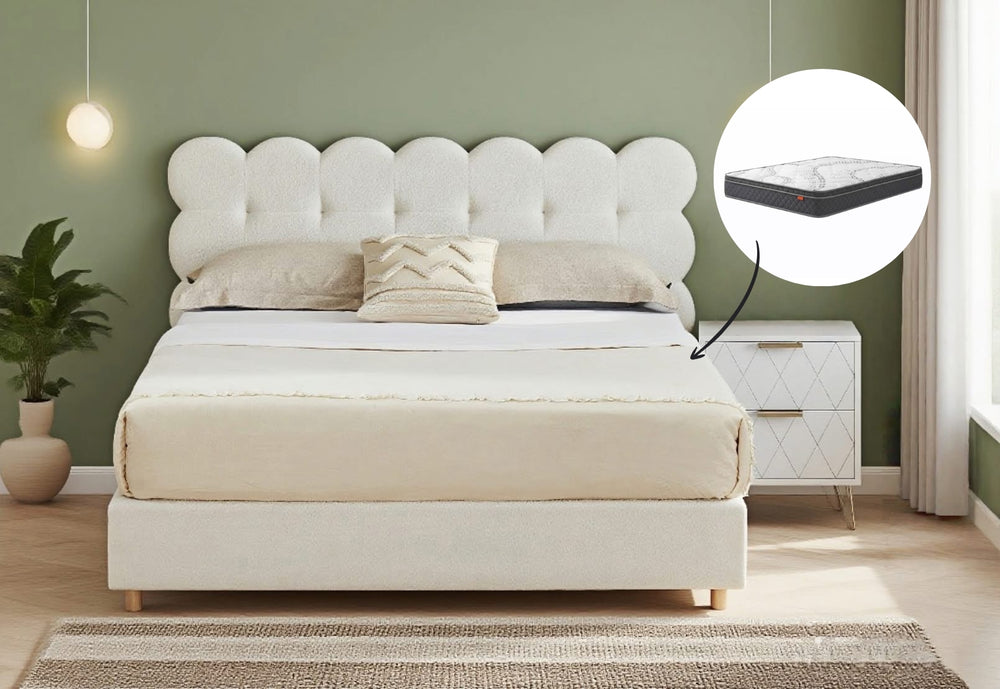 Alice Queen Bed & Harbour City Queen Mattress Bundle