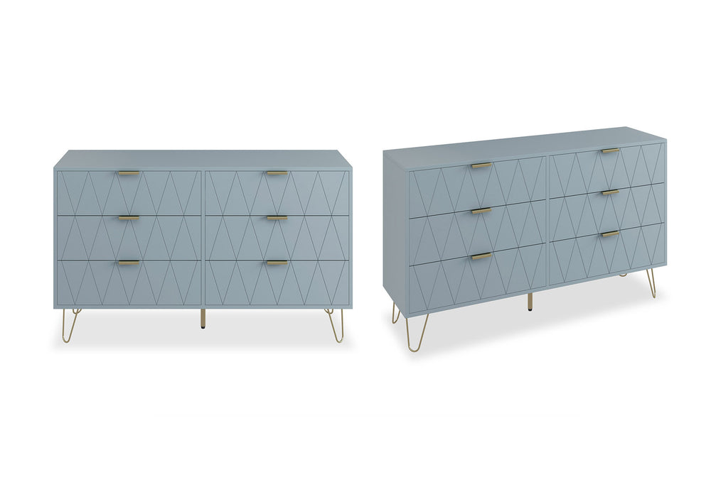 Ally 6 Drawer Dresser- 2 Piece Bundle
