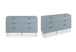 Ally 6 Drawer Dresser- 2 Piece Bundle