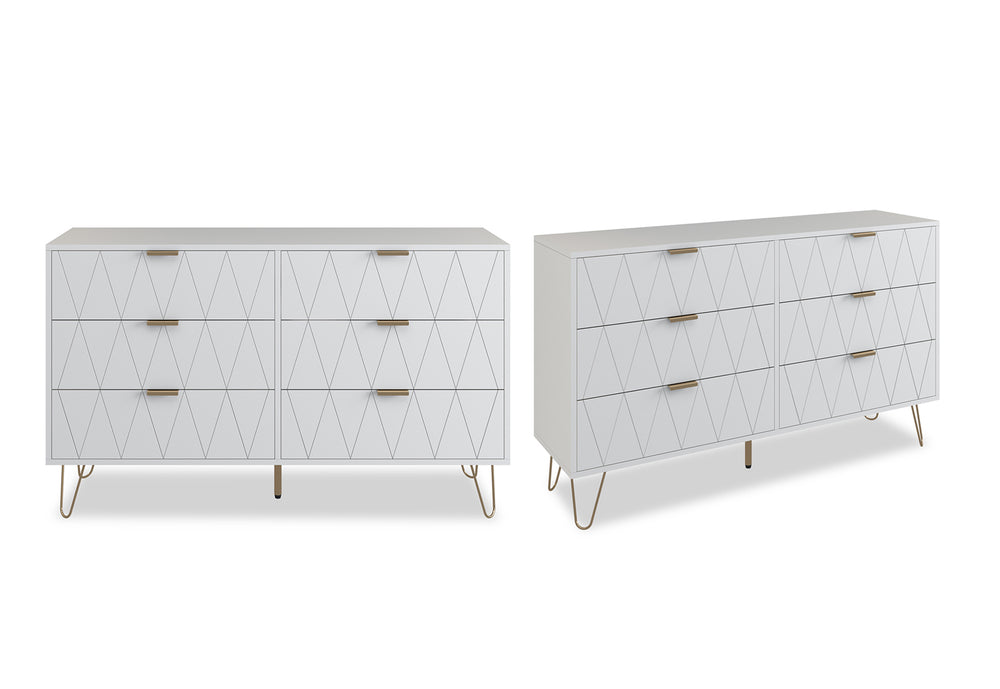 Ally 6 Drawer Dresser- 2 Piece Bundle