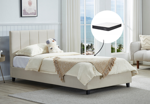 Amelia King Single Bed & Harbour City King Single Mattress Bundle