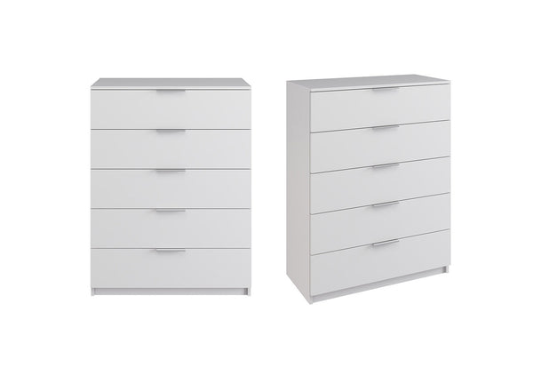Andrea 5 Drawer Tall Chest - 2 Piece Bundle