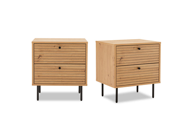 Anya 2 Drawer Bedside - 2 Piece Bundle