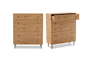 Anya 5 Drawer Tall Chest - 2 Piece Bundle