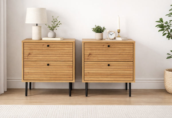 Anya 2 Drawer Bedside - 2 Piece Bundle