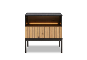 Brooklyn Bedside Table with LED - 2 Piece Bundle