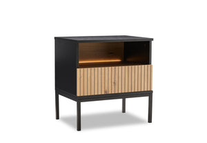 Brooklyn Bedside Table with LED - 2 Piece Bundle